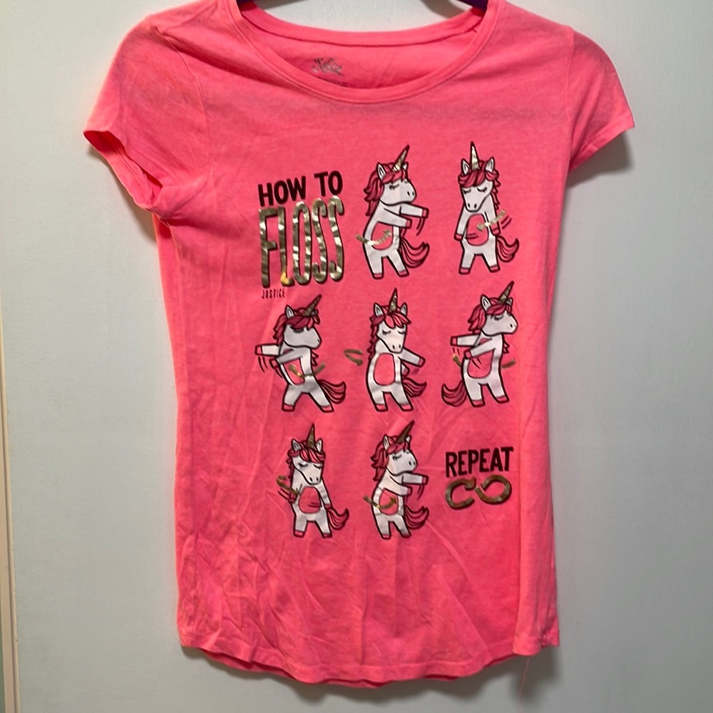 Girls Justice shirt sleeve top size 14